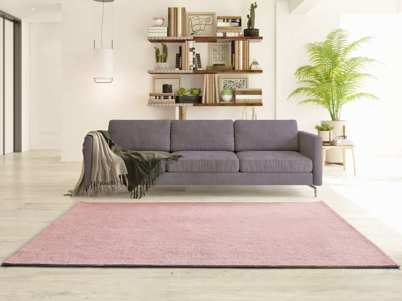 ALFOMBRA LAVABLE DE MICROFIBRA ROSA